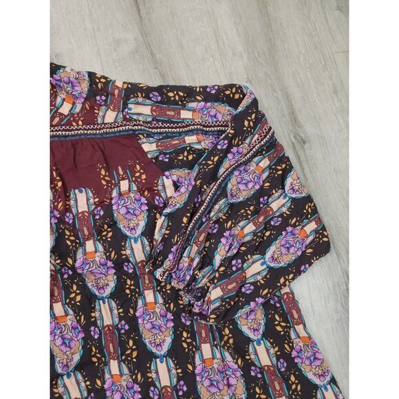 Johnny‎ Was Rocco Blouson Peasant Boho Long Sleeve Shirt SizeLarge - Picture 4 of 9